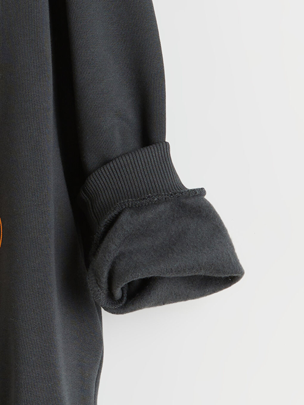 Antrasit Bisiklet Yaka Baskılı Erkek Çocuk Sweatshirt-2