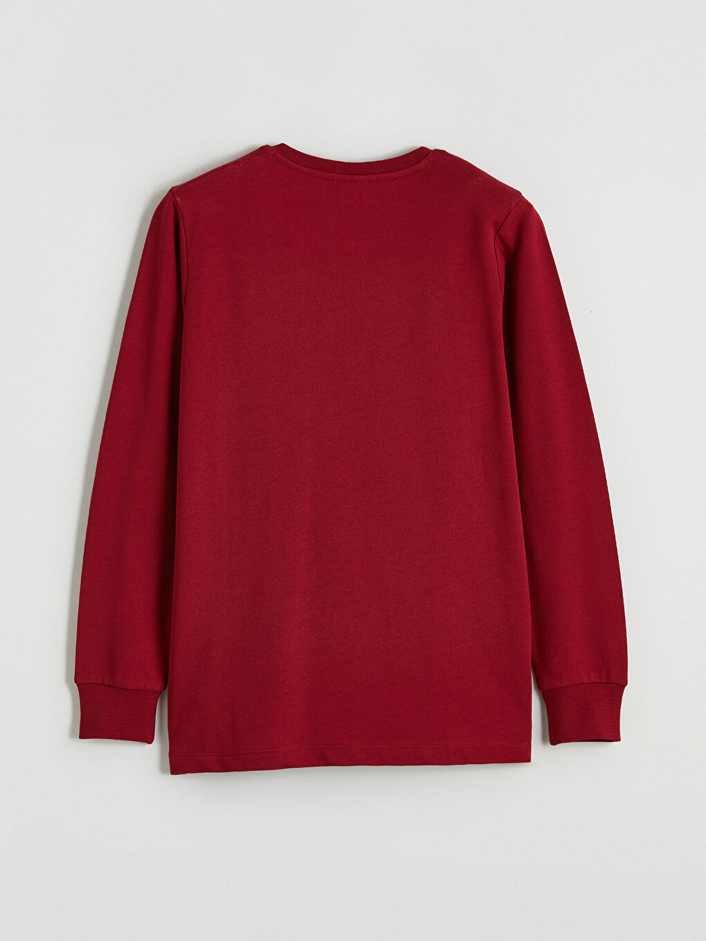 Bordo Bisiklet Yaka Ekose Erkek Çocuk Pijama Takımı-3