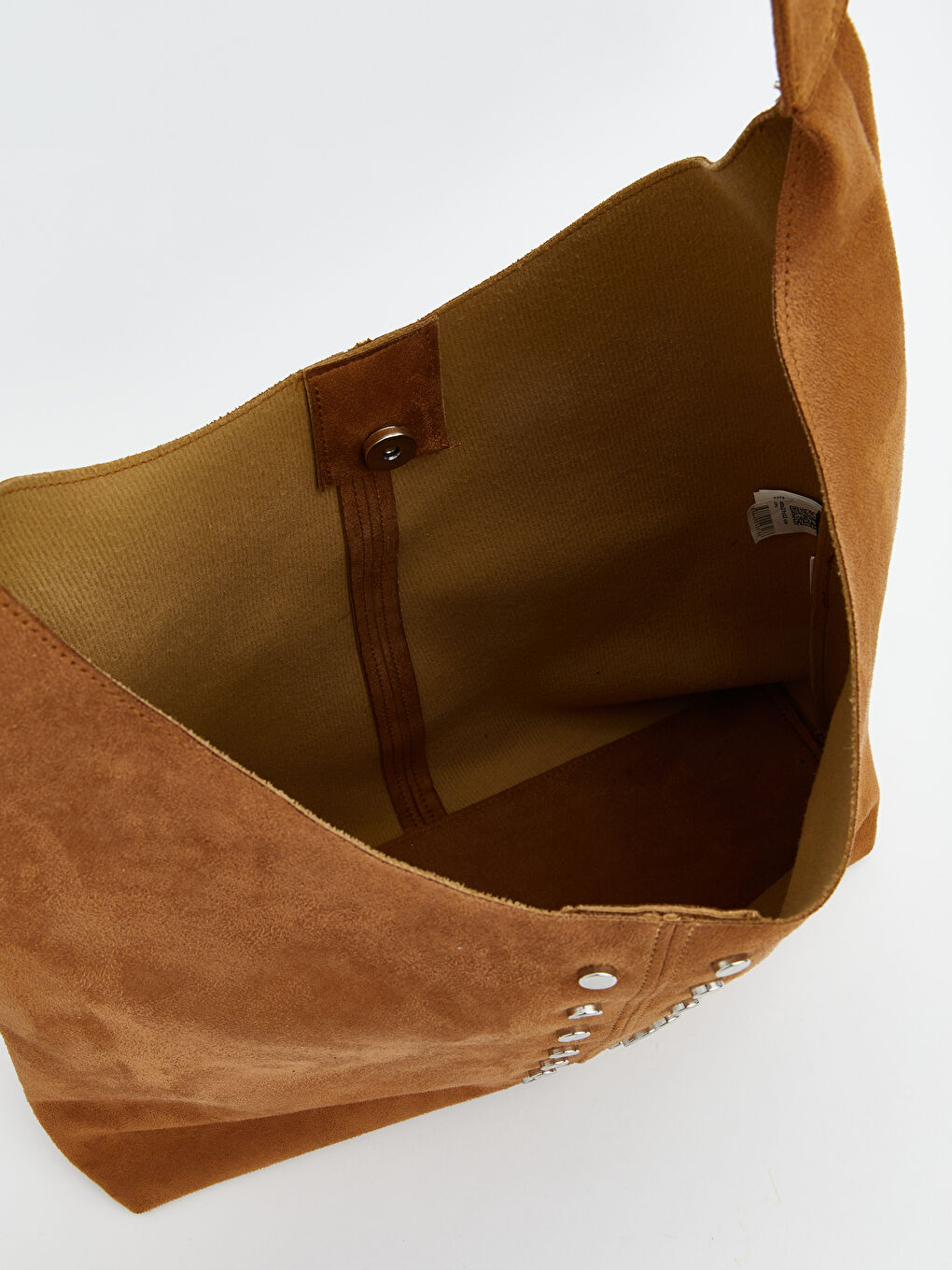 Kahverengi Süet Görünümlü Kadın Omuz Çantası-2