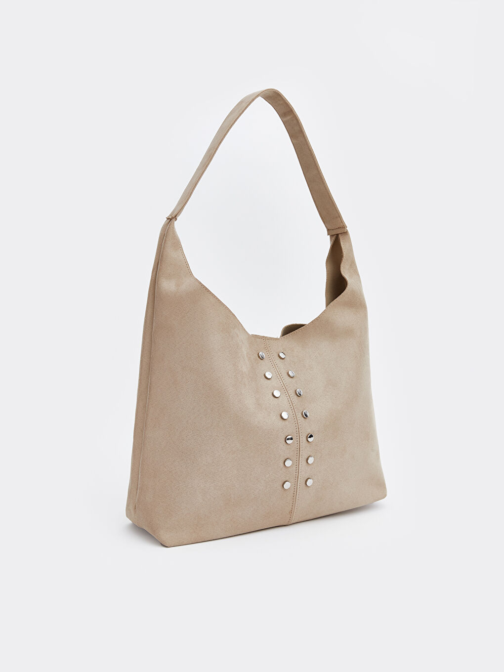 Kahverengi Süet Görünümlü Kadın Omuz Çantası-2