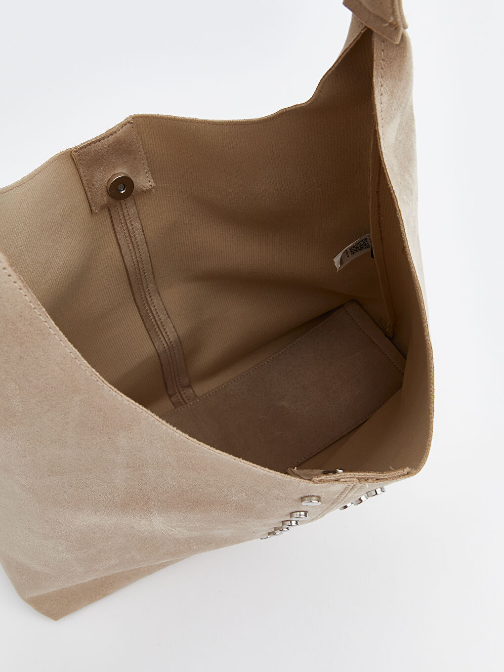 Kahverengi Süet Görünümlü Kadın Omuz Çantası-5