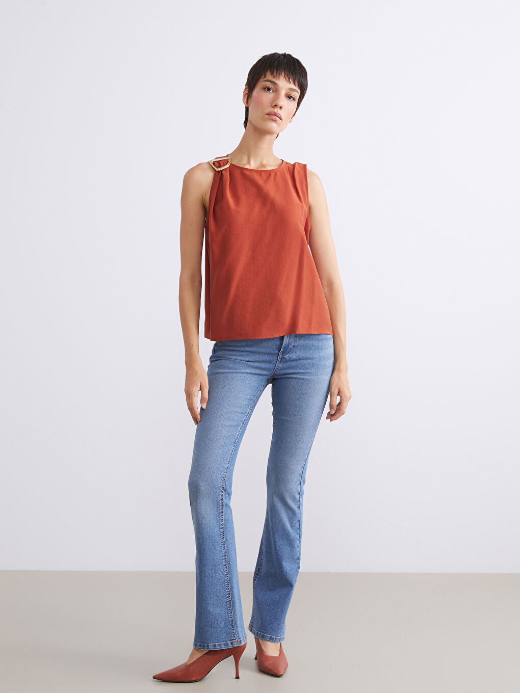 Woman BROWN Blouse-1