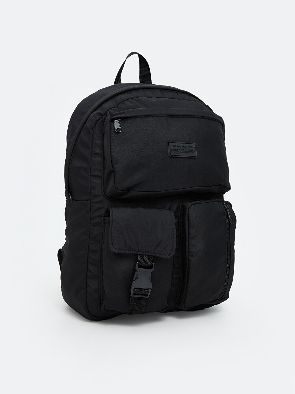 Siyah Çok Bölmeli Sırt Çantası