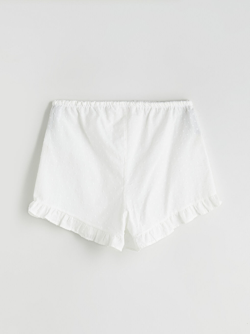 Ekru V Yaka Askılı Kadın Şortlu Pijama Takımı-7