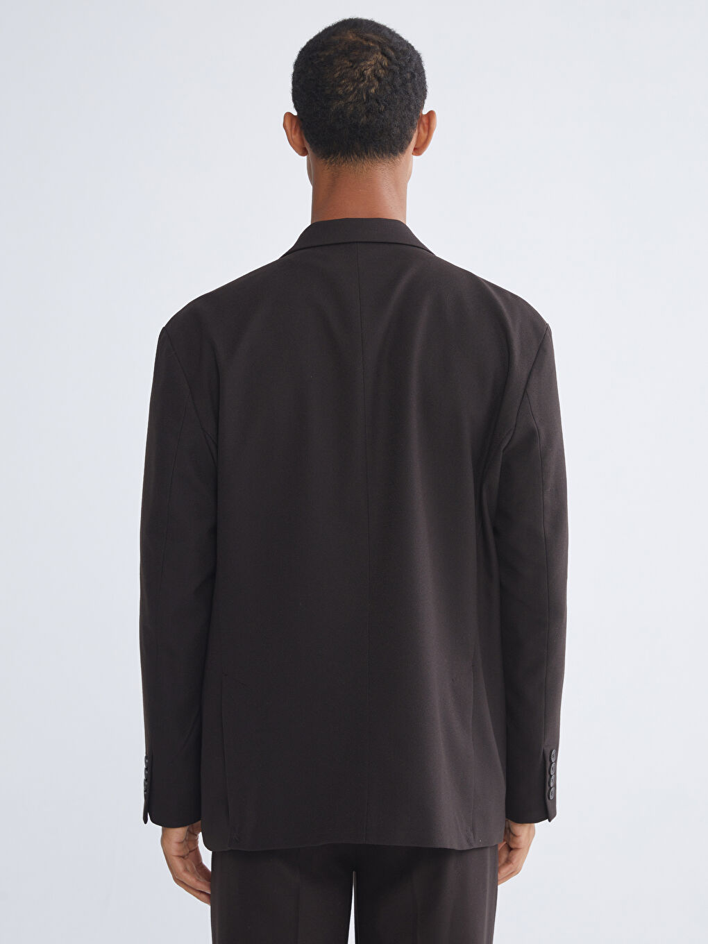 Kahverengi Standart Kalıp Erkek Blazer Ceket-4