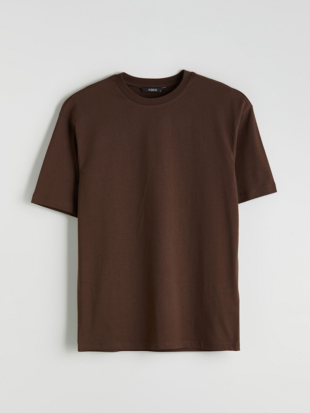 Kahverengi Bisiklet Yaka Penye Erkek Tişört-4