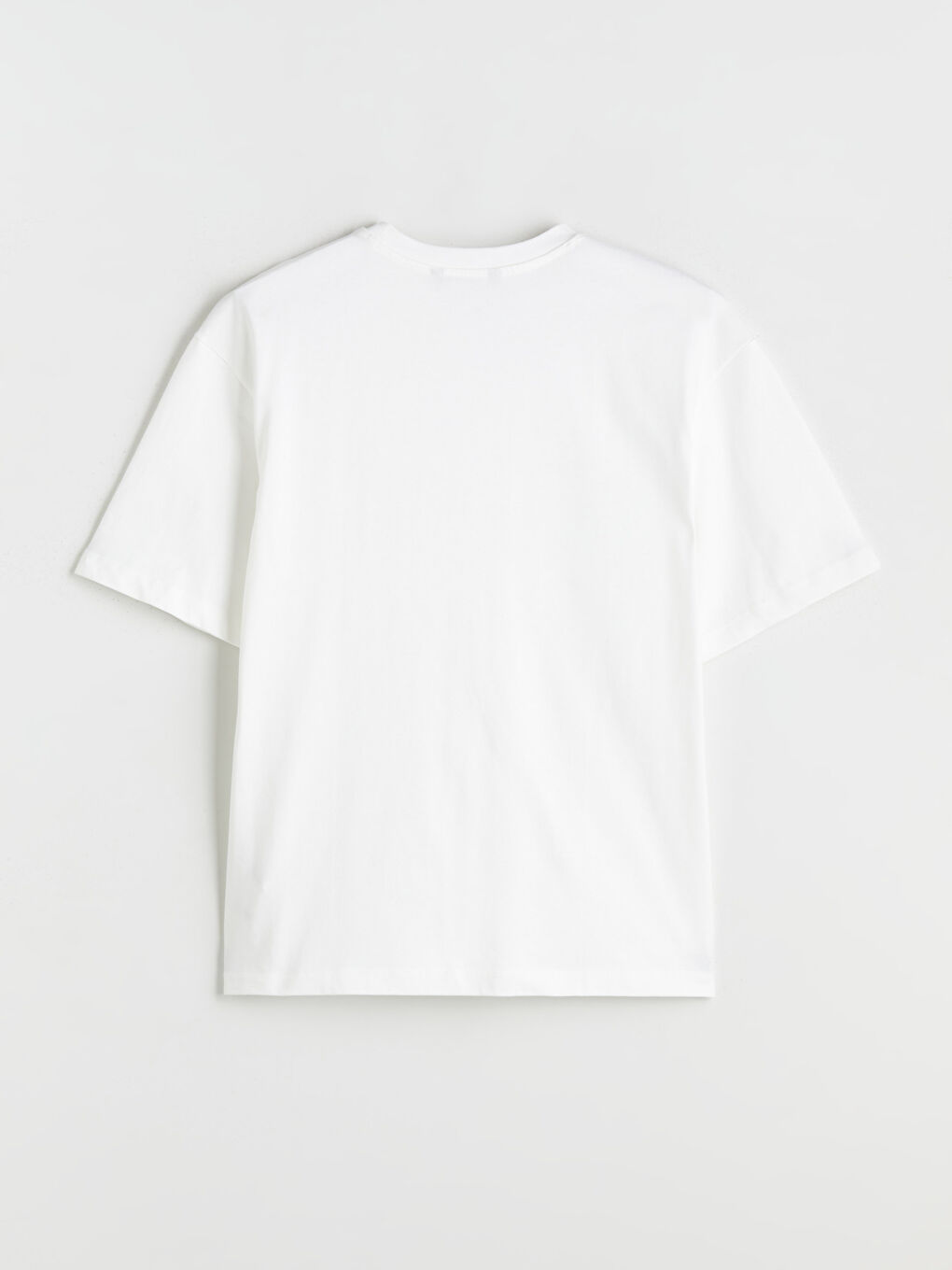 Ekru Bisiklet Yaka Penye Erkek Tişört-5