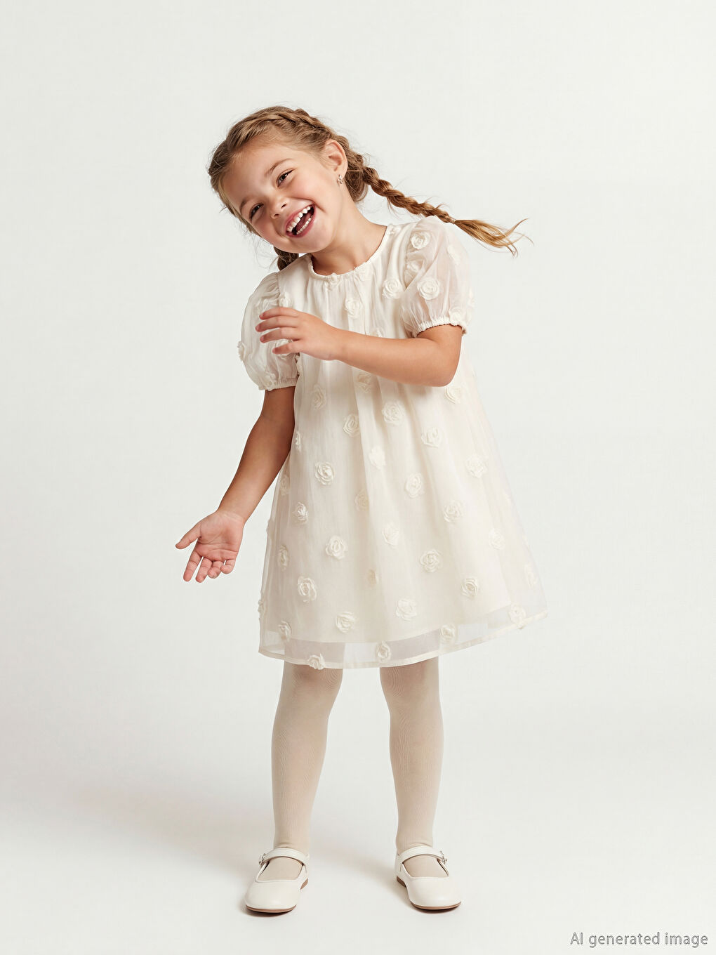 فستان بنات بكول مدور