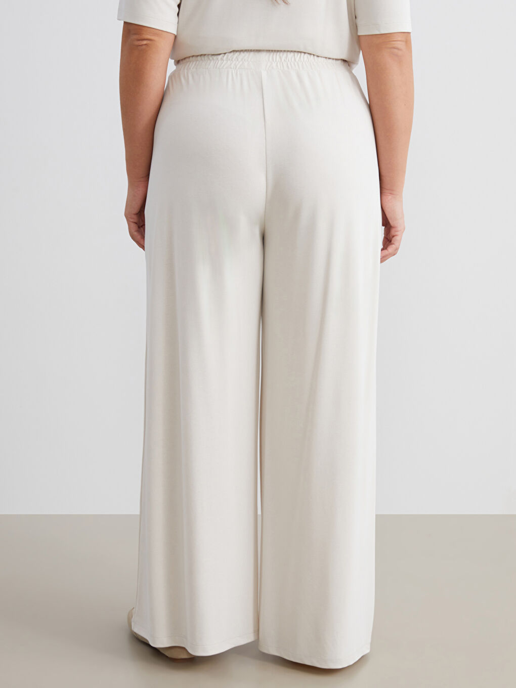 Bej Modal Karışımlı Kadın Eşofman Altı-3