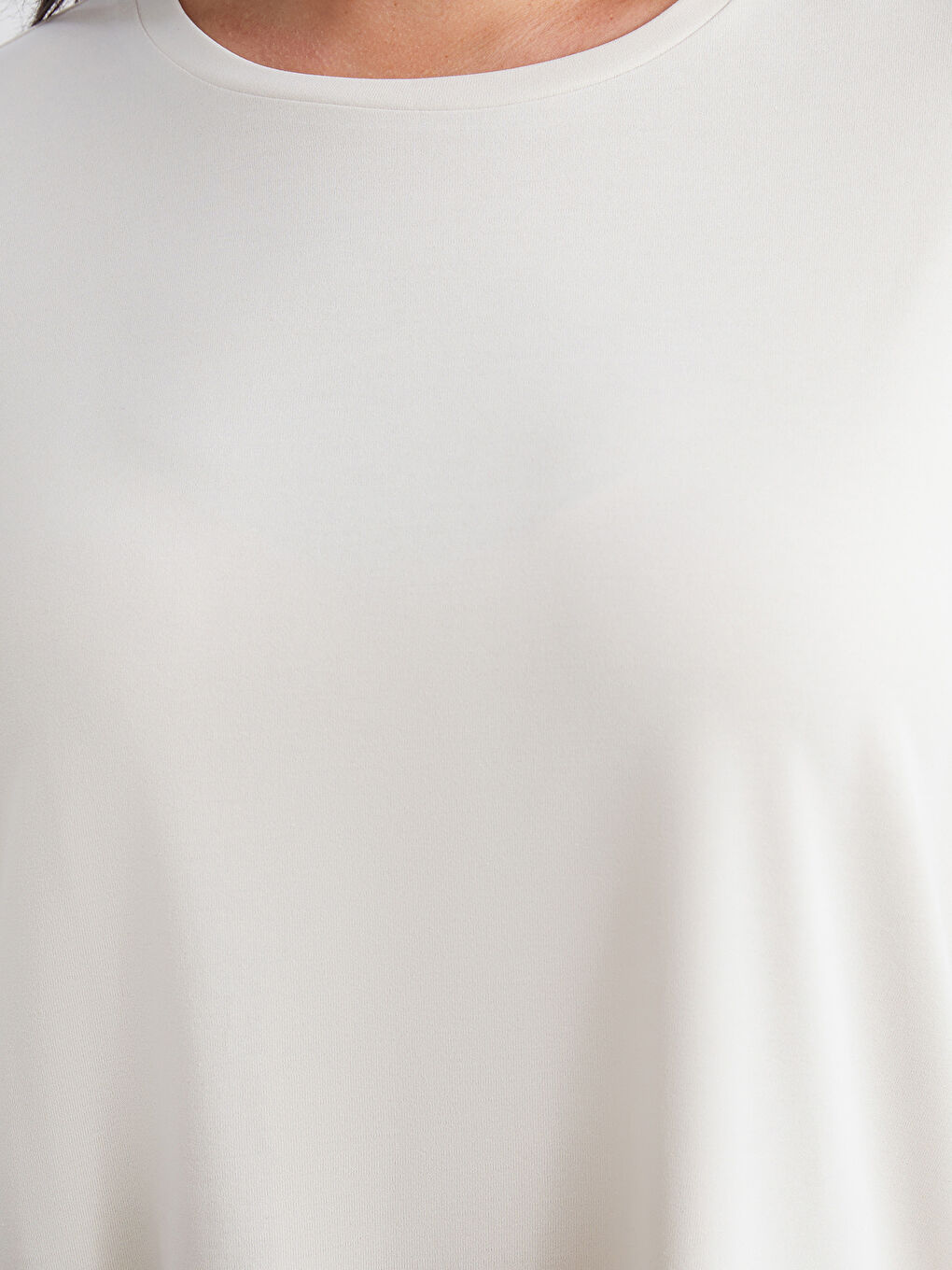 Bej Modal Karışımlı Kadın Tişört-2