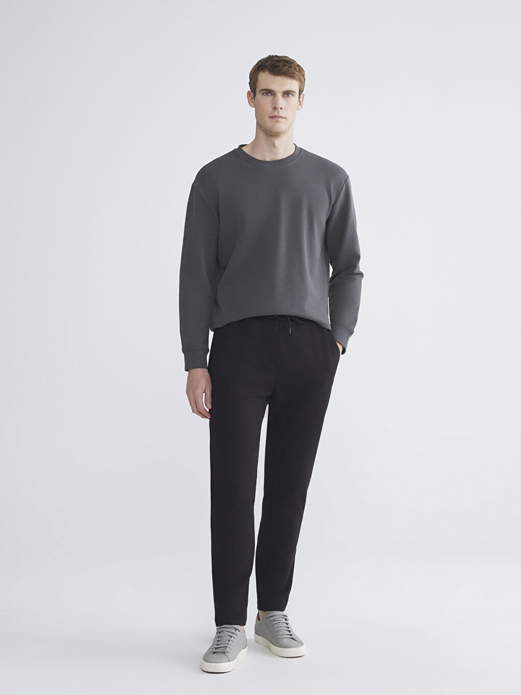 Siyah Standart Kalıp Erkek Eşofman Altı