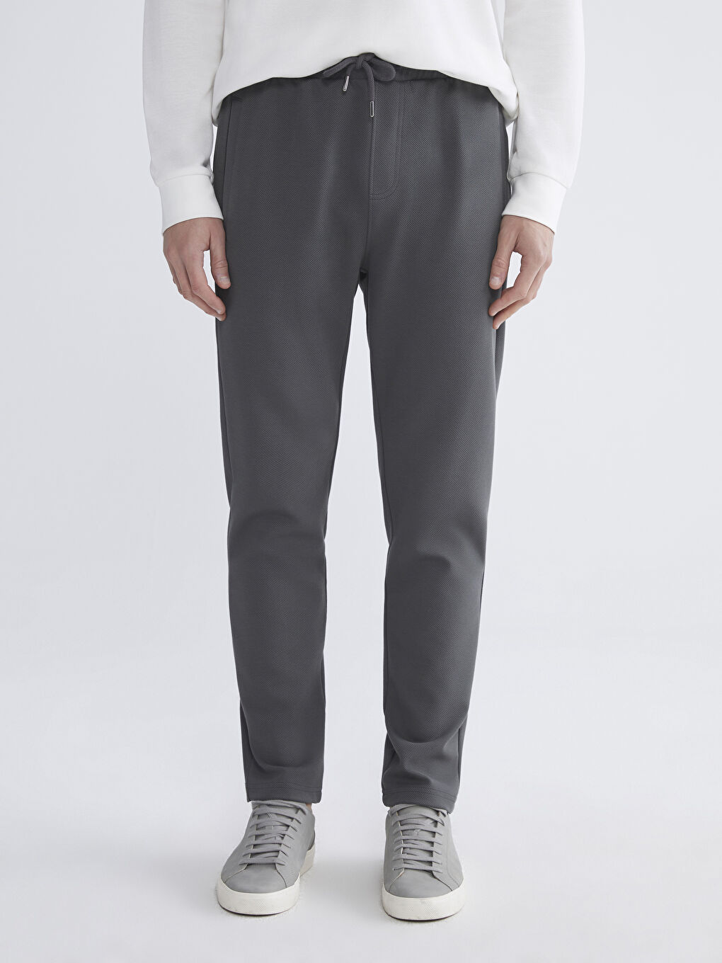 Antrasit Standart Kalıp Erkek Eşofman Altı-1