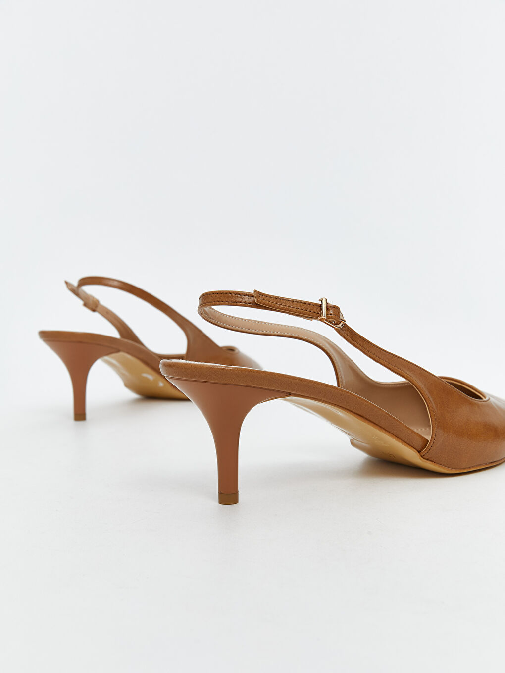 Bej Sivri Burun Kadın Topuklu Ayakkabı-3