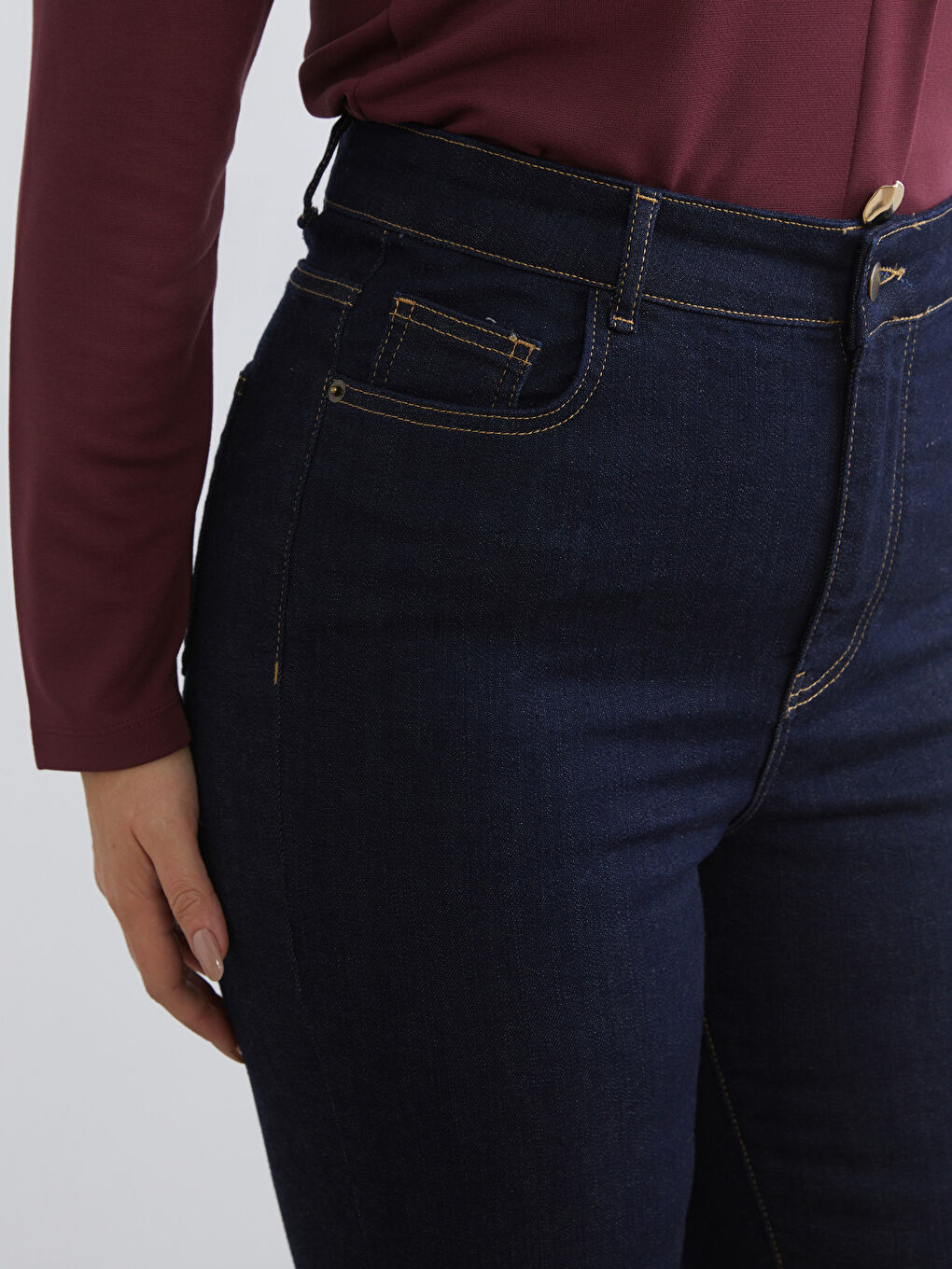 Lacivert Skinny Fit Kadın Jean Pantolon-2