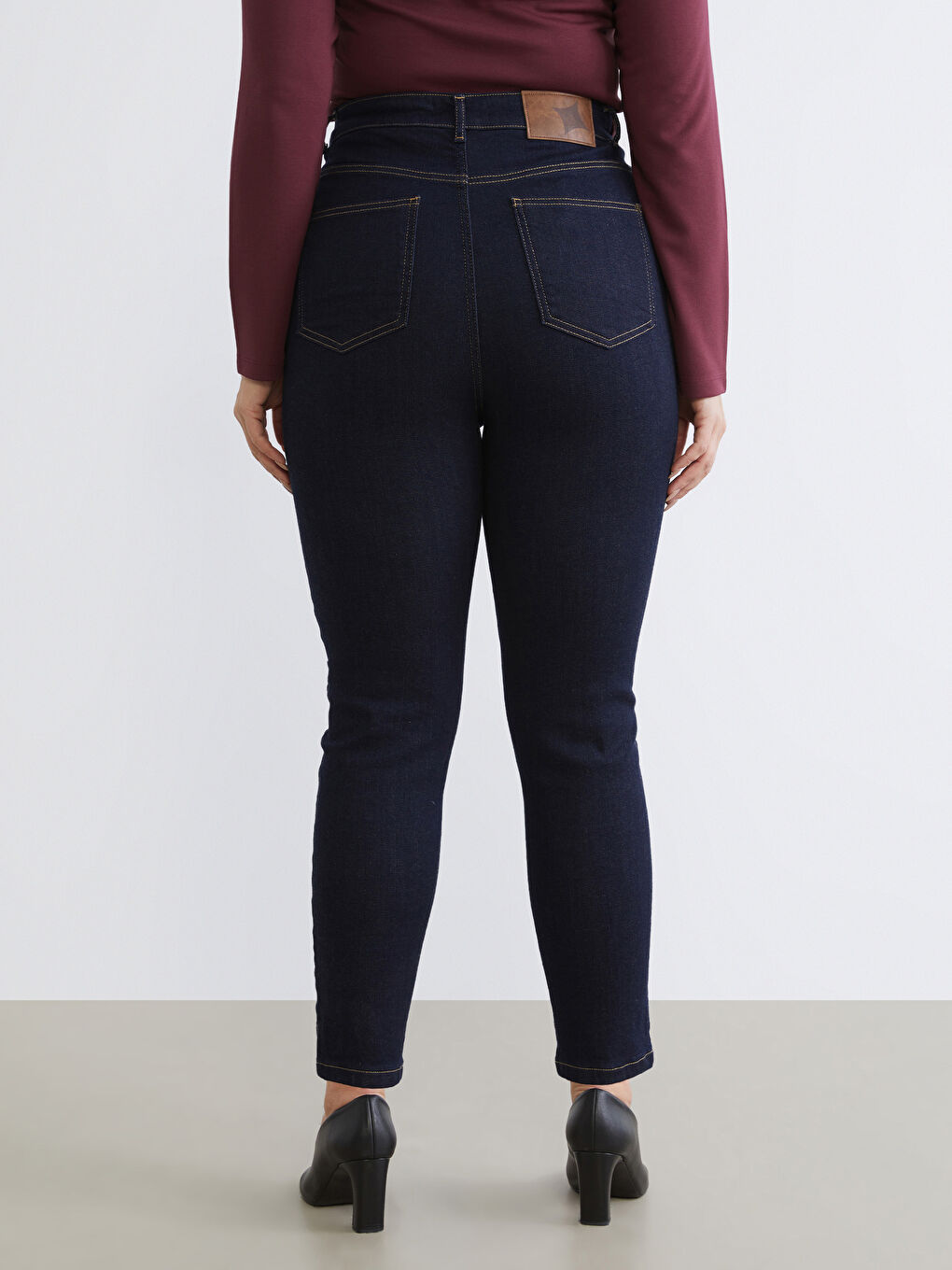 Lacivert Skinny Fit Kadın Jean Pantolon-4