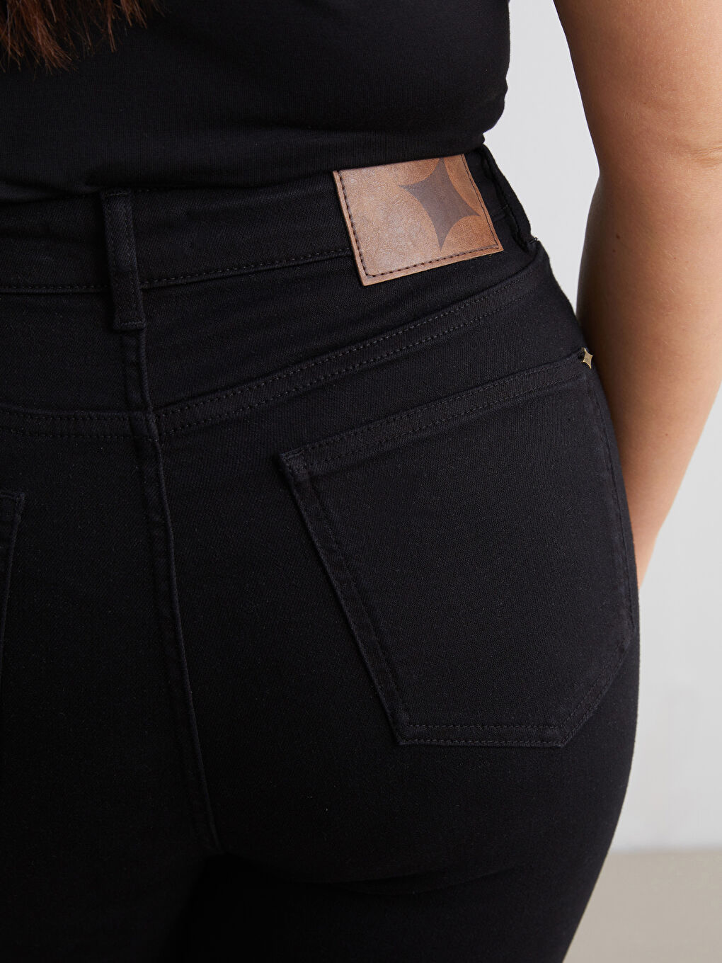 Siyah Skinny Fit Kadın Jean Pantolon-3