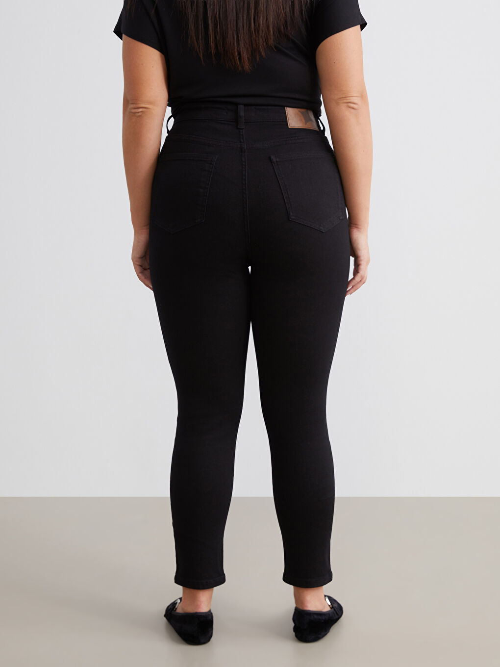 Siyah Skinny Fit Kadın Jean Pantolon-4