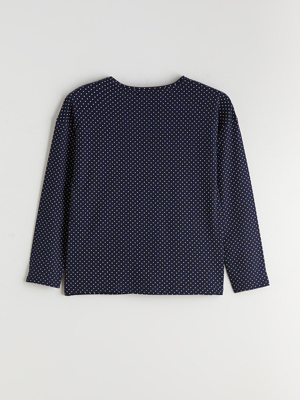 Crew Neck Polka Dot Long Sleeve Women's Pyjamas Set-6