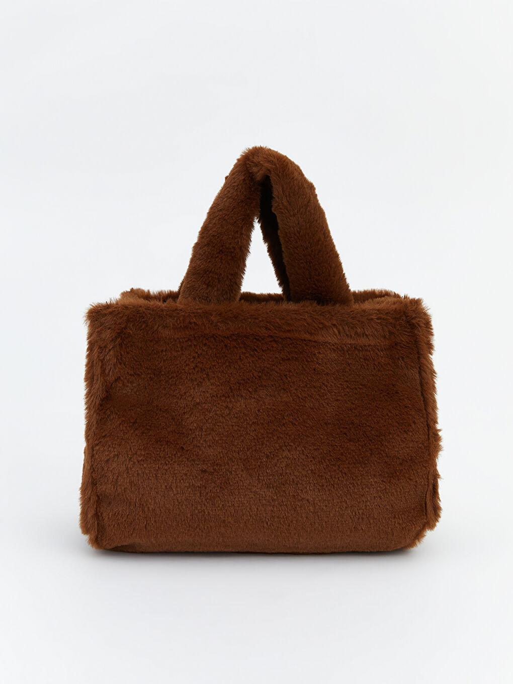 Kahverengi Pelüş Kadın El Çantası-2