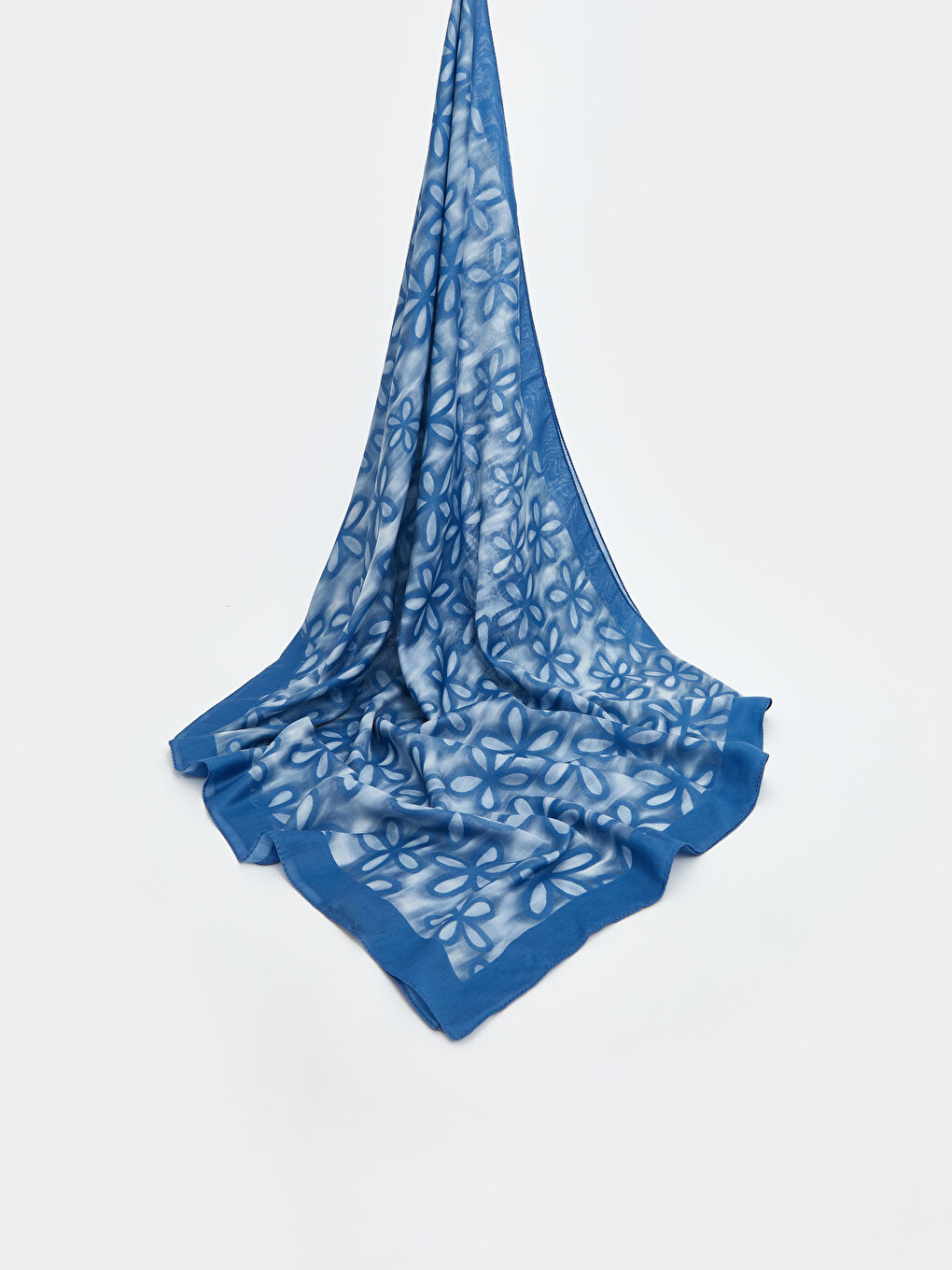 Mavi Desenli Kadın Şal