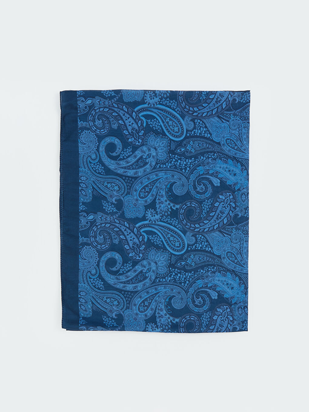 Lacivert Desenli Kadın Şal-1