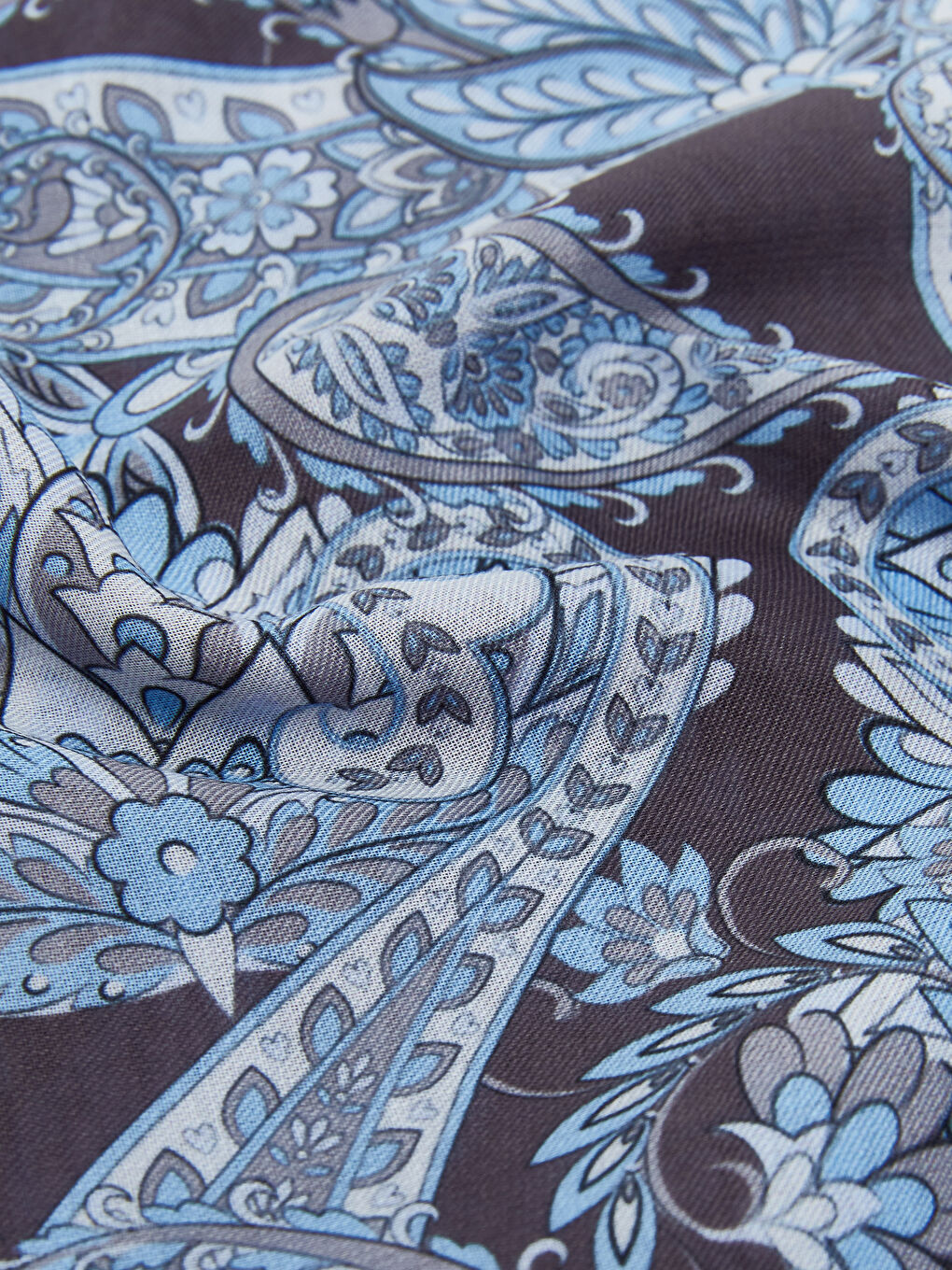 Lacivert Desenli Kadın Şal-2