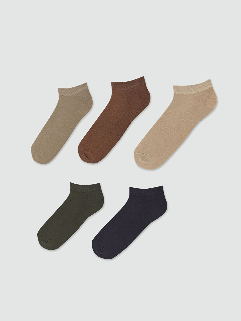 LCW ACCESSORIES Bamboo Men's Trainer Socks 5 Pack -W5L324Z8-K00