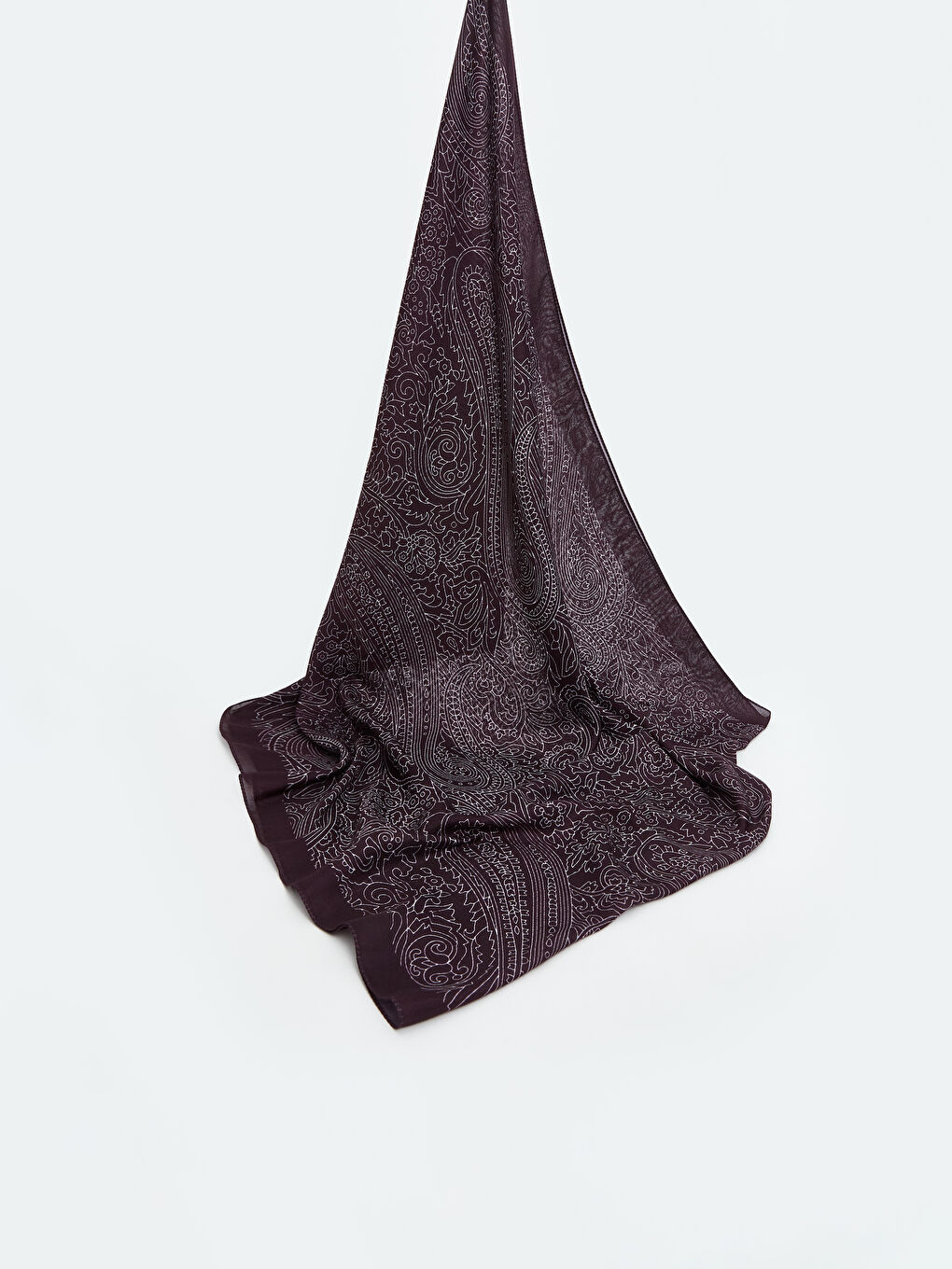 Bordo Desenli Kadın Şal