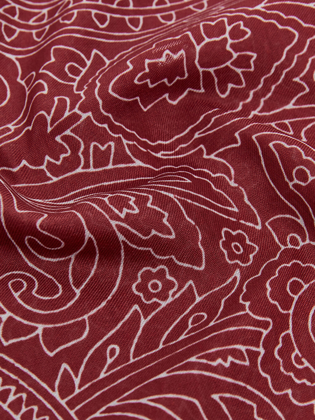 Kırmızı Desenli Kadın Şal-2