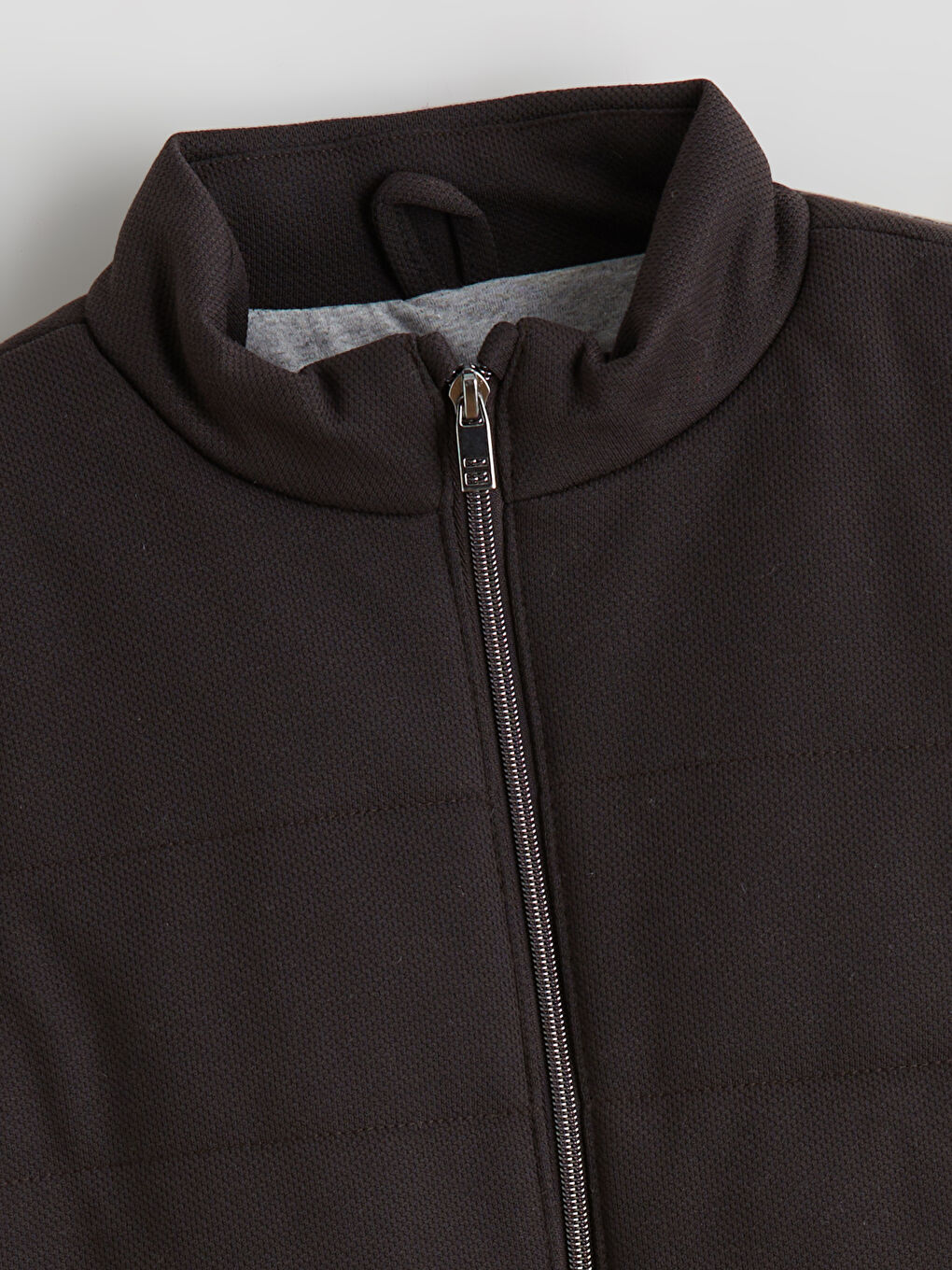 Kahverengi Dik Yaka Erkek Çocuk Yelek-2