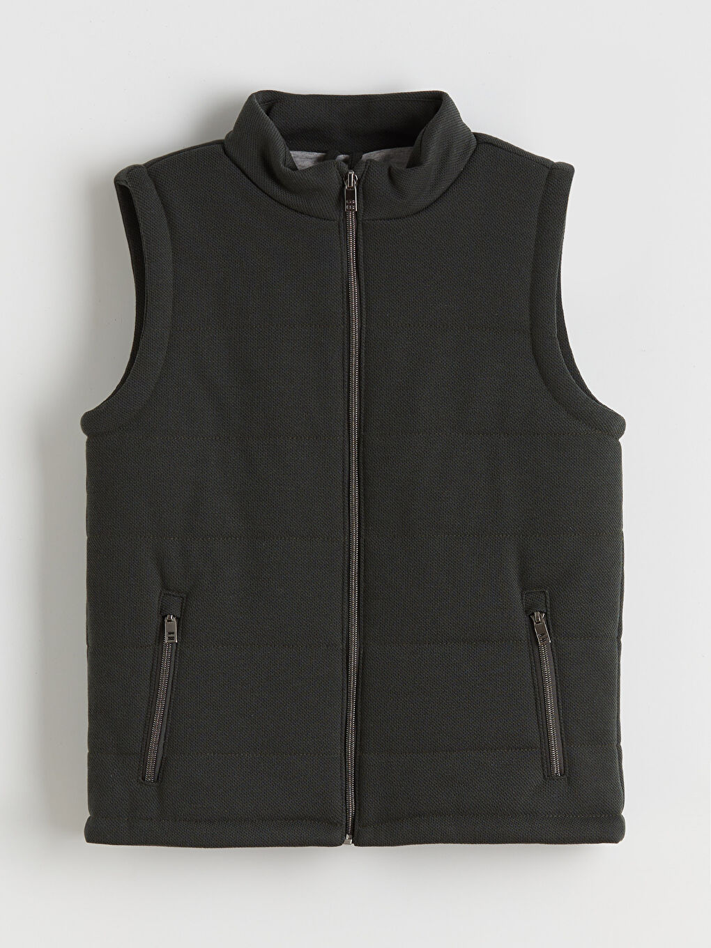 Petrol Dik Yaka Erkek Çocuk Yelek