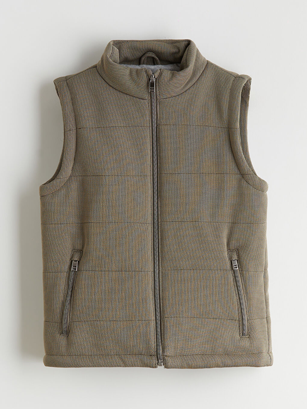 Yeşil Dik Yaka Erkek Çocuk Yelek