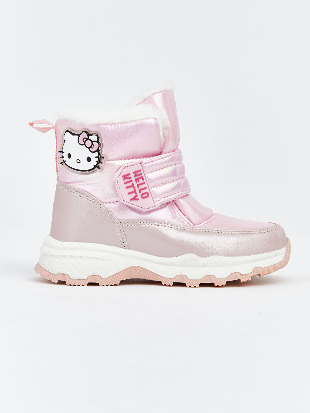 Pembe Hello Kitty Nakışlı Kız Çocuk Kar Botu-1