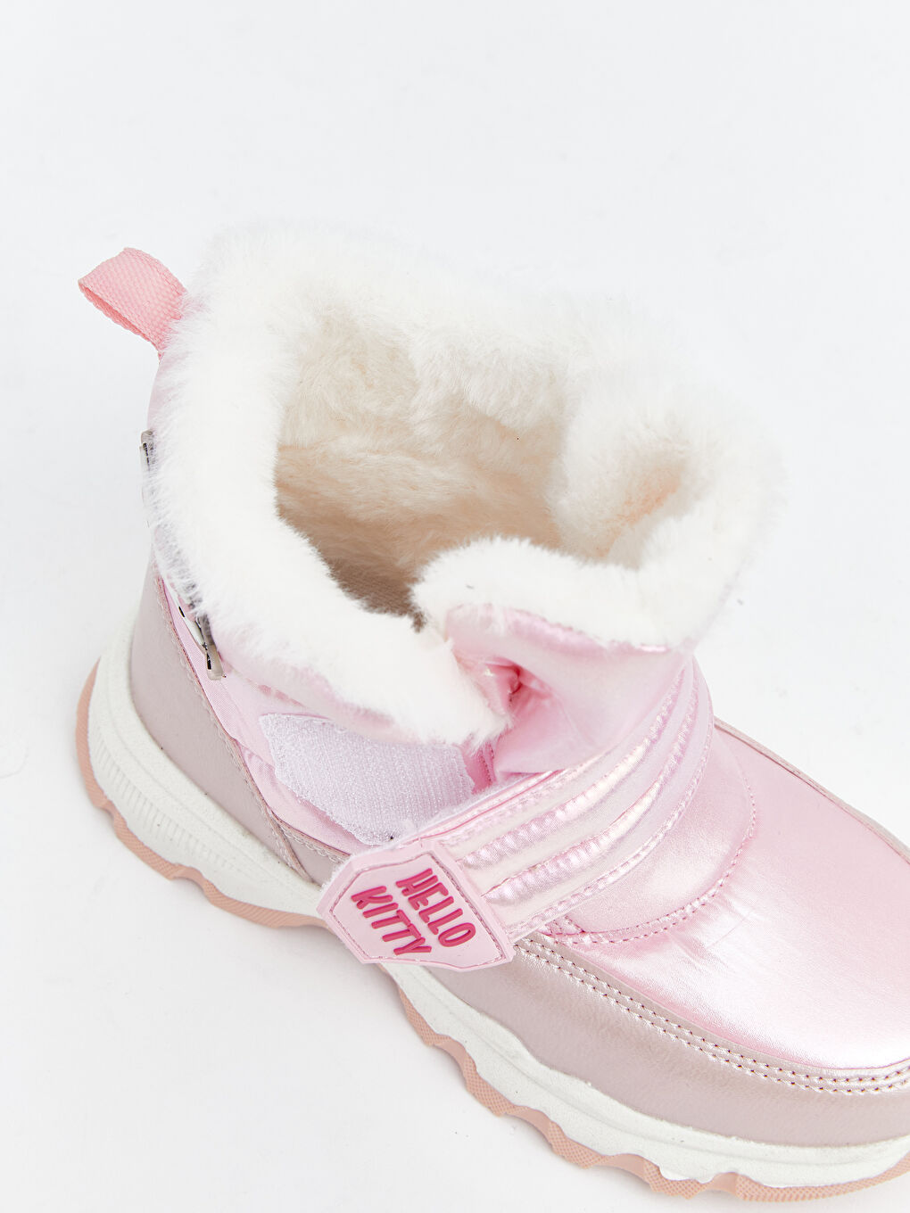 Pembe Hello Kitty Nakışlı Kız Çocuk Kar Botu-5