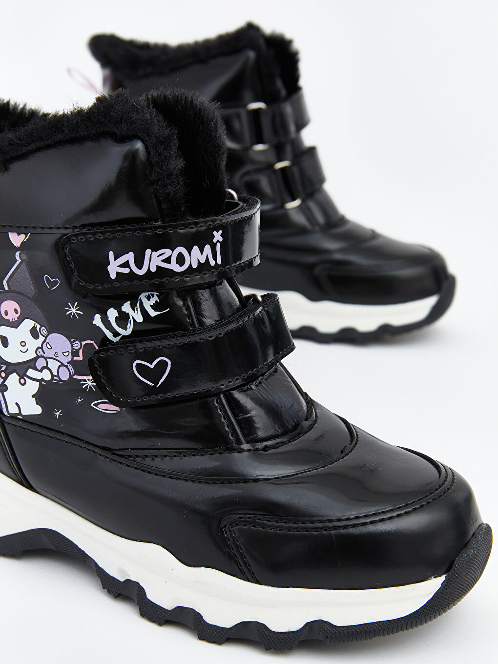Siyah Kuromi Baskılı Kız Çocuk Kar Botu-2