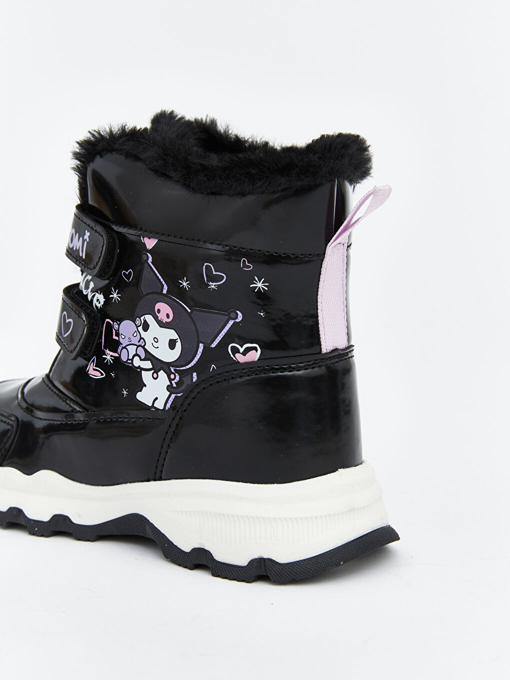 Siyah Kuromi Baskılı Kız Çocuk Kar Botu-4