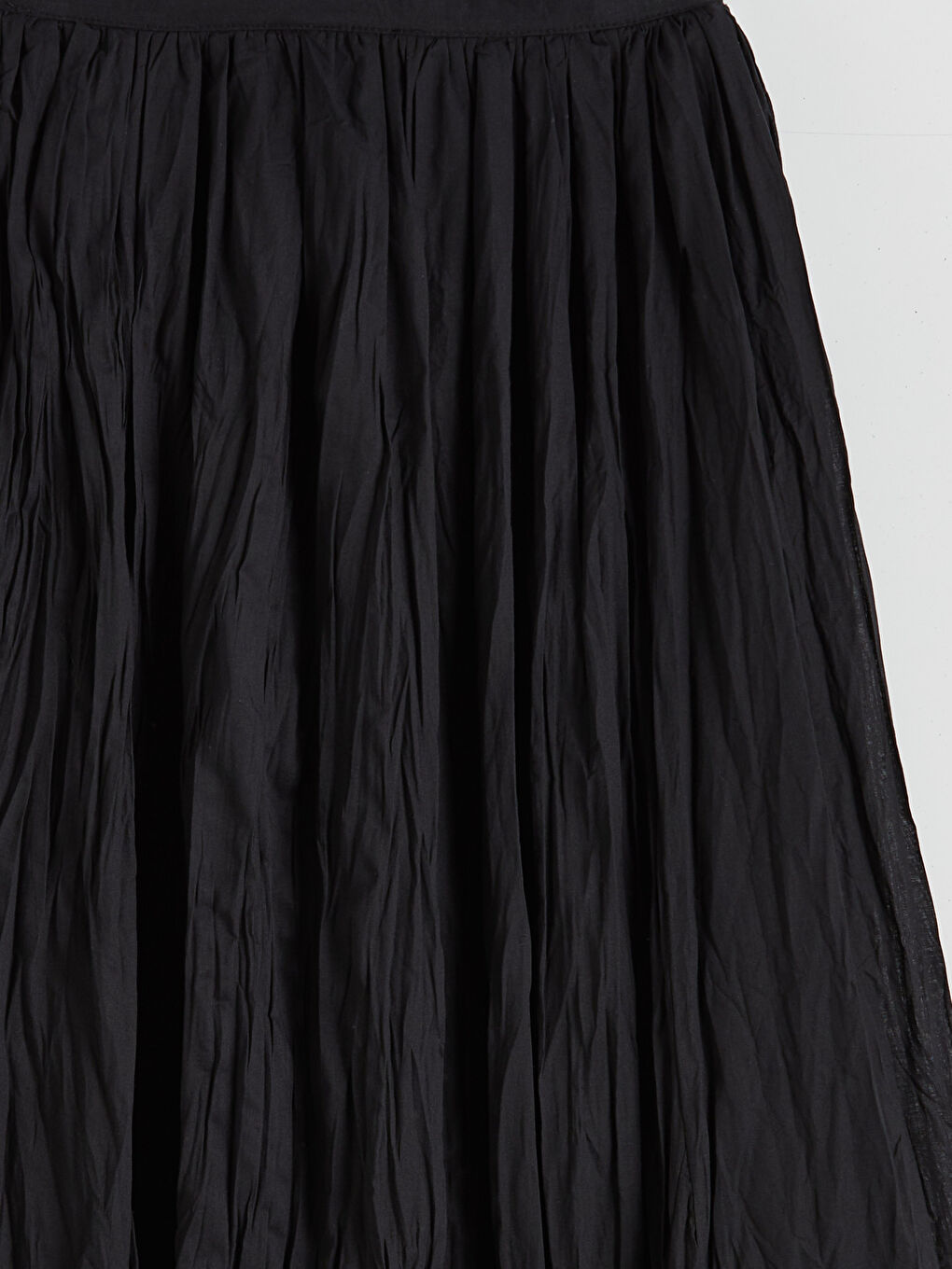 Siyah Beli Fermuarlı Kloş Etek-5