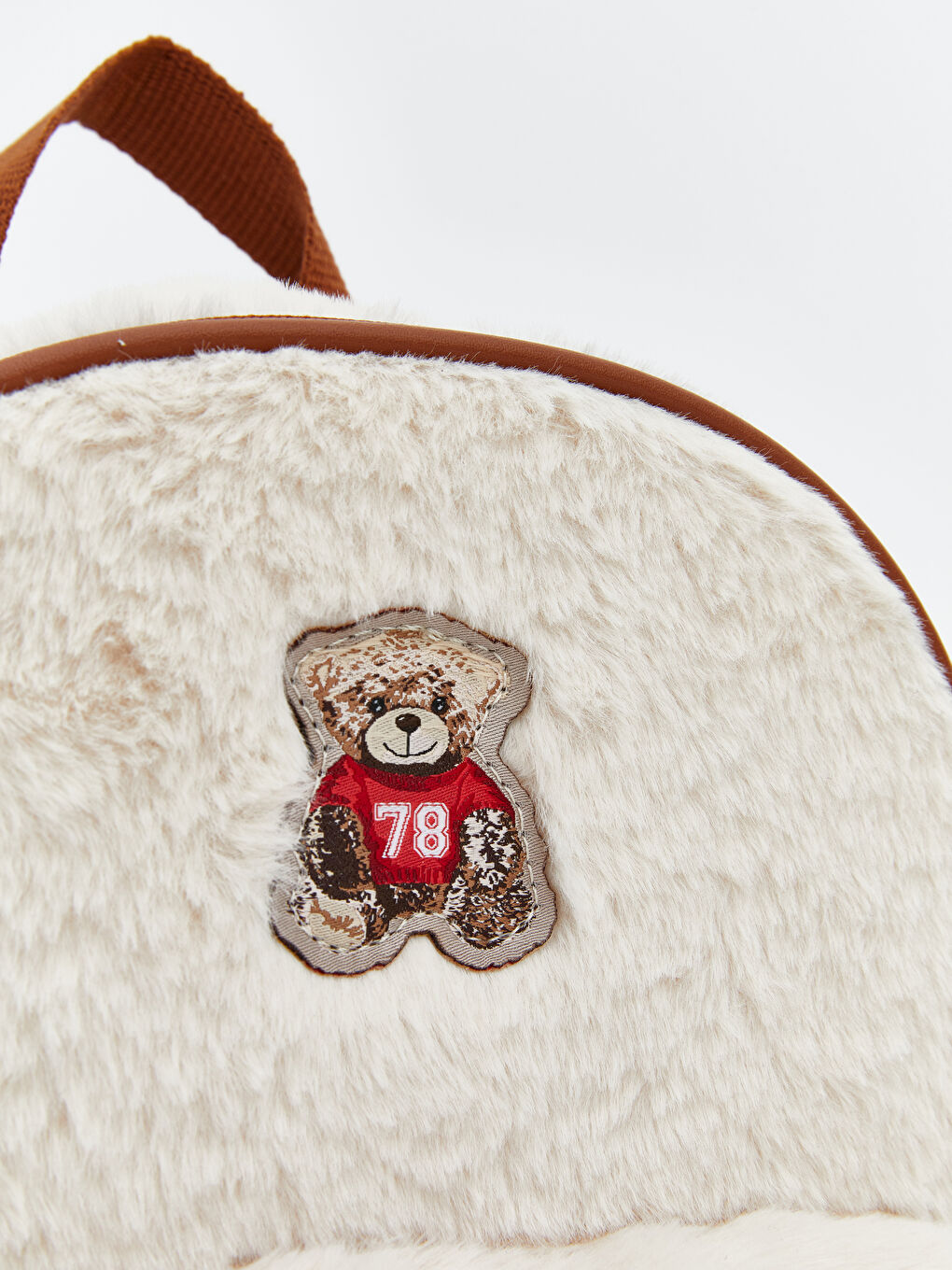 Bej Ayı Teddy Nakışlı Pelüş Kız Çocuk Sırt Çantası-3