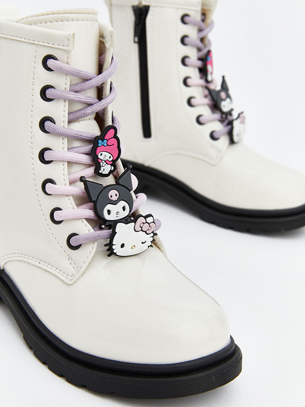 Ekru Kuromi Baskılı Kız Çocuk Bot-2