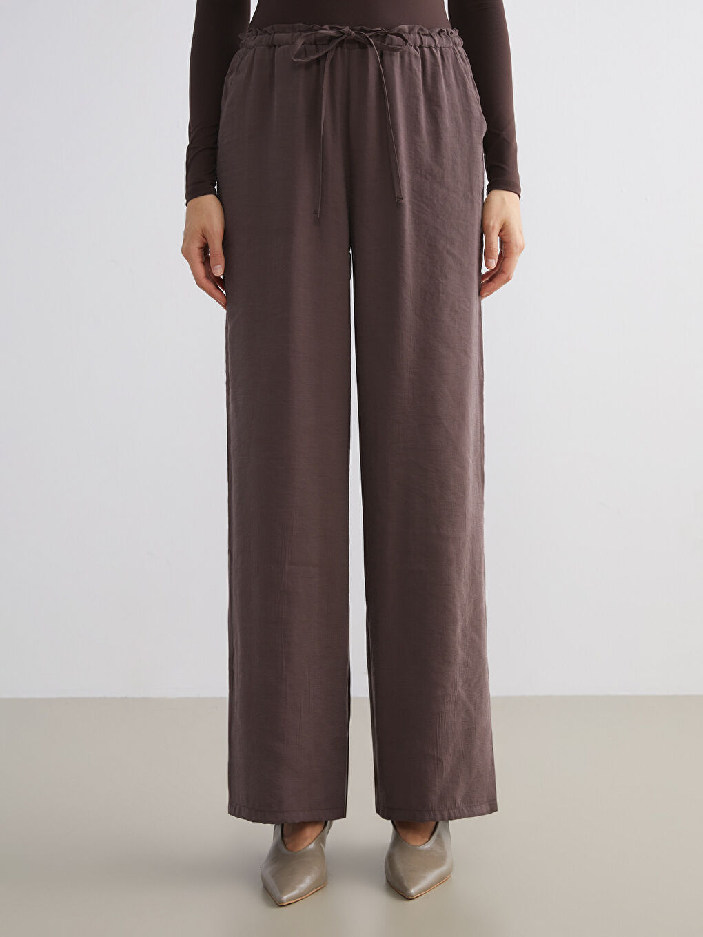 Elasticated Waist Modal Blend Women's Trousers-2