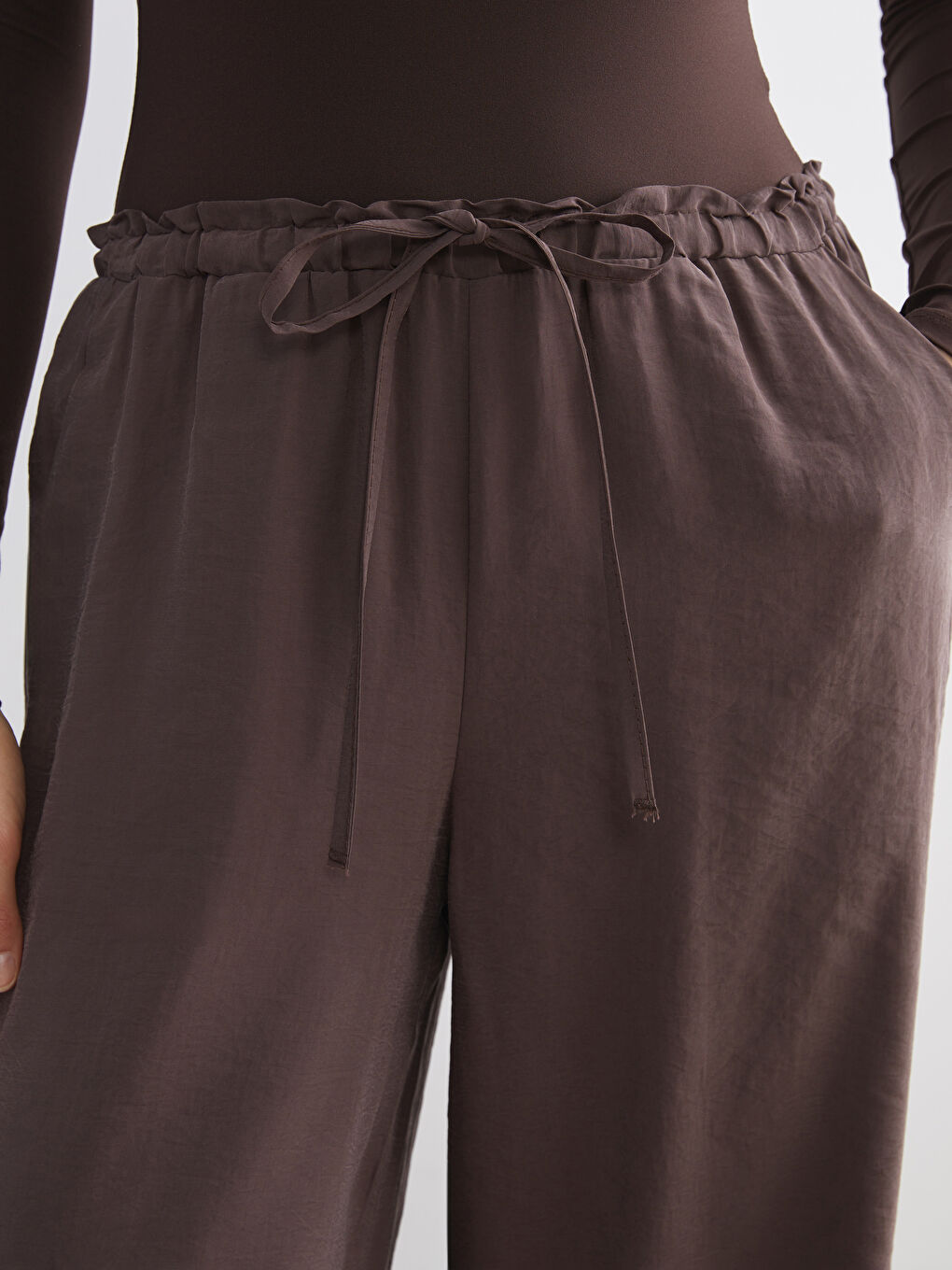 Elasticated Waist Modal Blend Women's Trousers-3