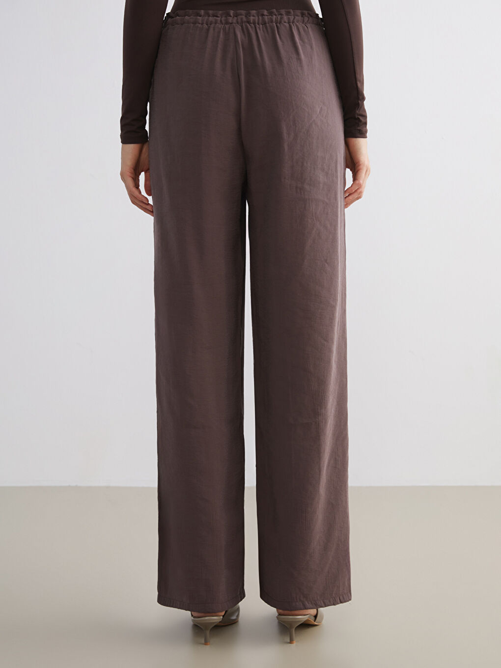 Elasticated Waist Modal Blend Women's Trousers-4