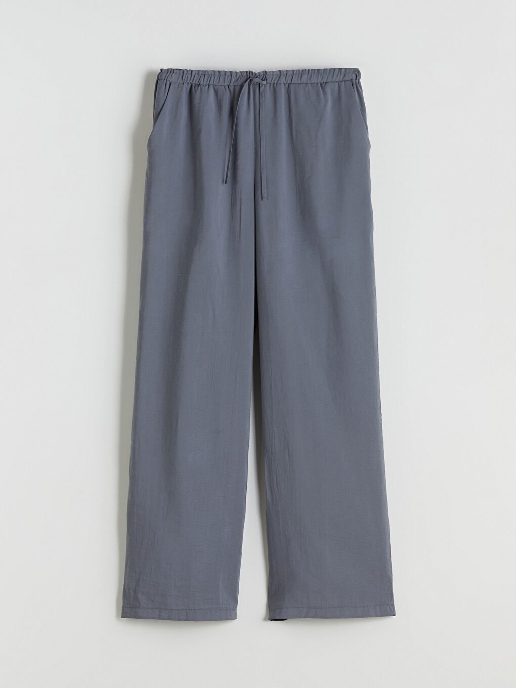 Gri Beli Lastikli Modal Karışımlı Kadın Pantolon-8