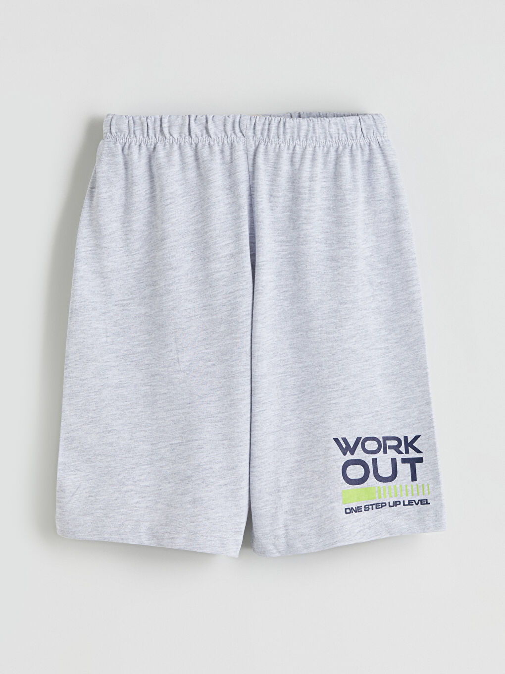 Lacivert Beli Lastikli Baskılı Erkek Çocuk Şort 2'li-4