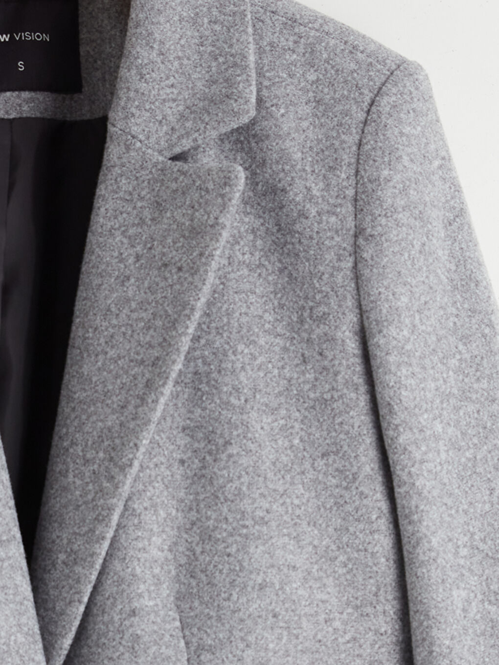 Gri Kadın Kaşe Blazer Ceket-6