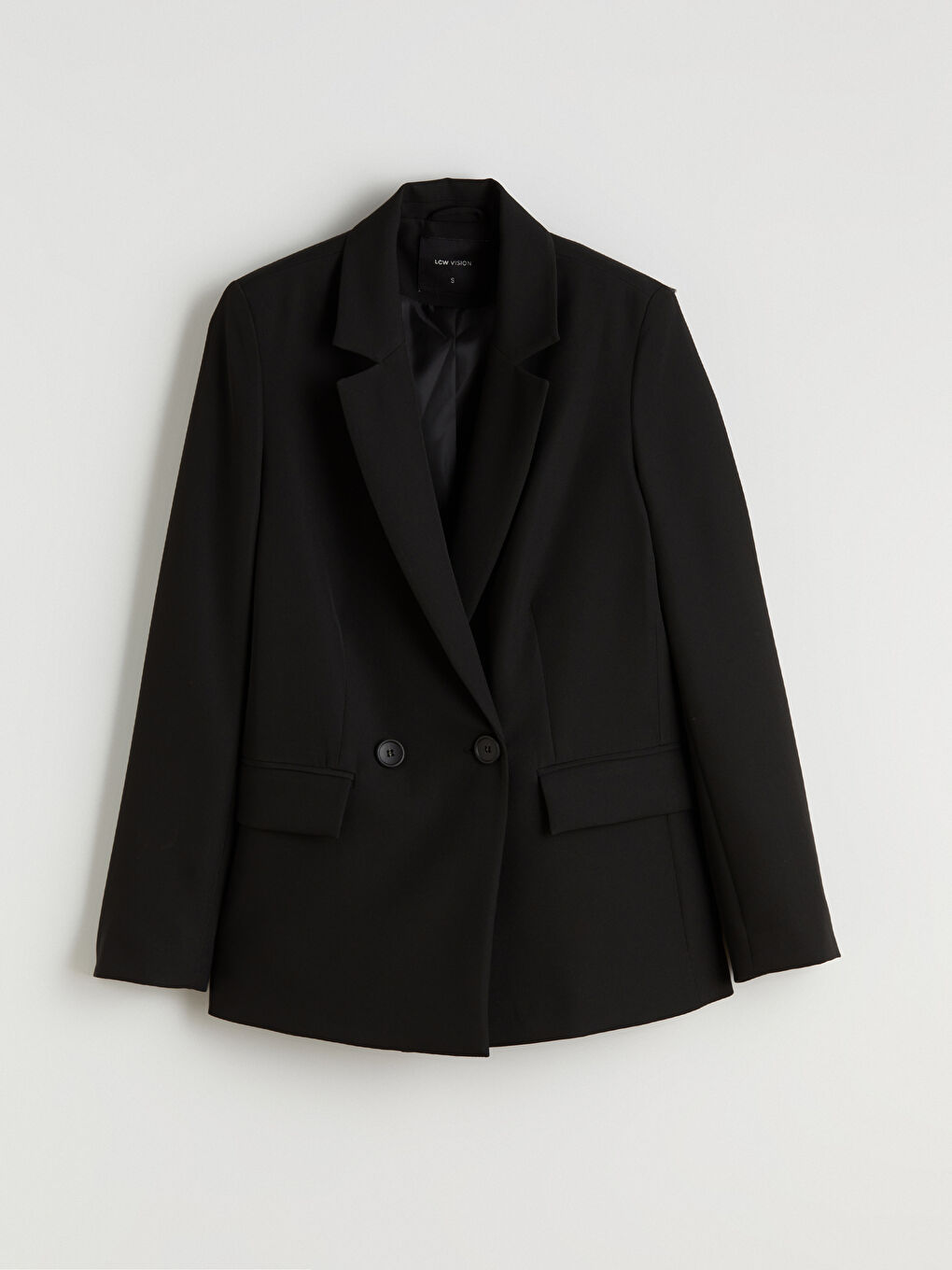 Siyah Kadın Krep Blazer Ceket-5