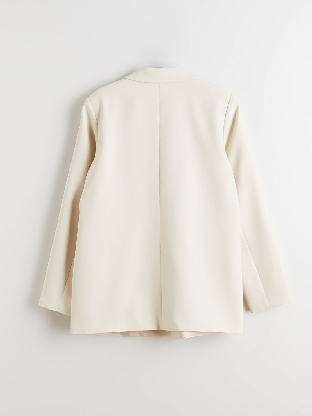 Bej Krep Kadın Blazer Ceket-6