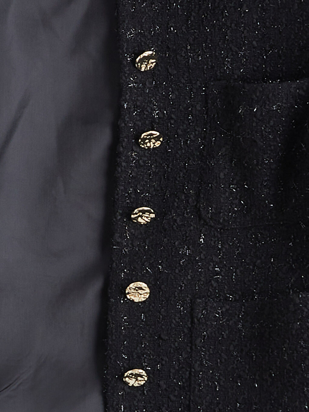 Siyah Bisiklet Yaka Kadın Tüvit Ceket-6