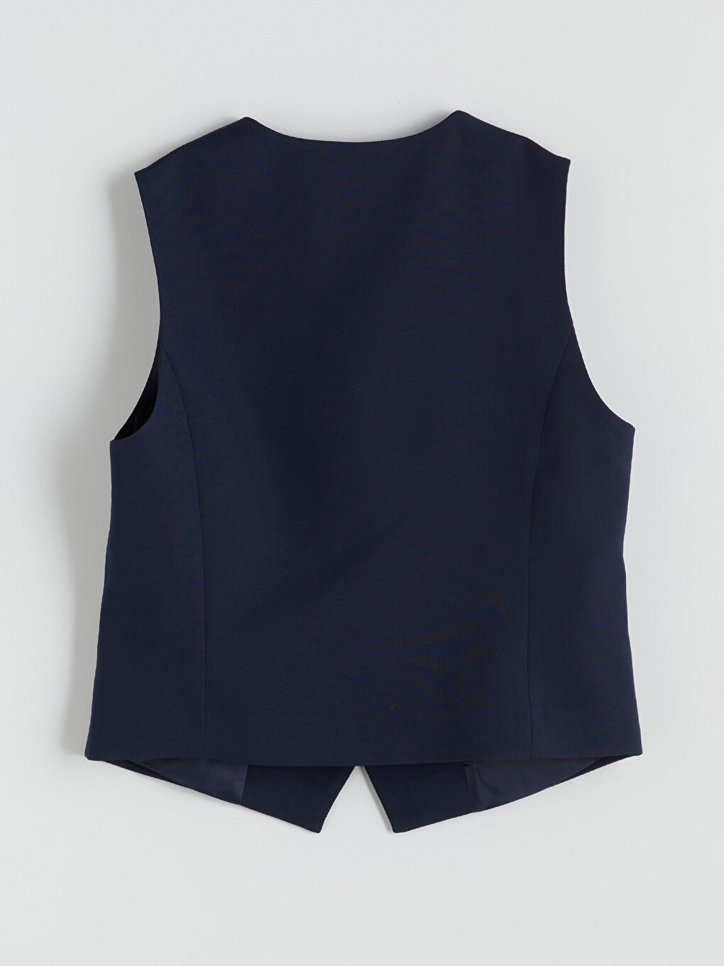 Lacivert V Yaka Kadın Klasik Yelek-7