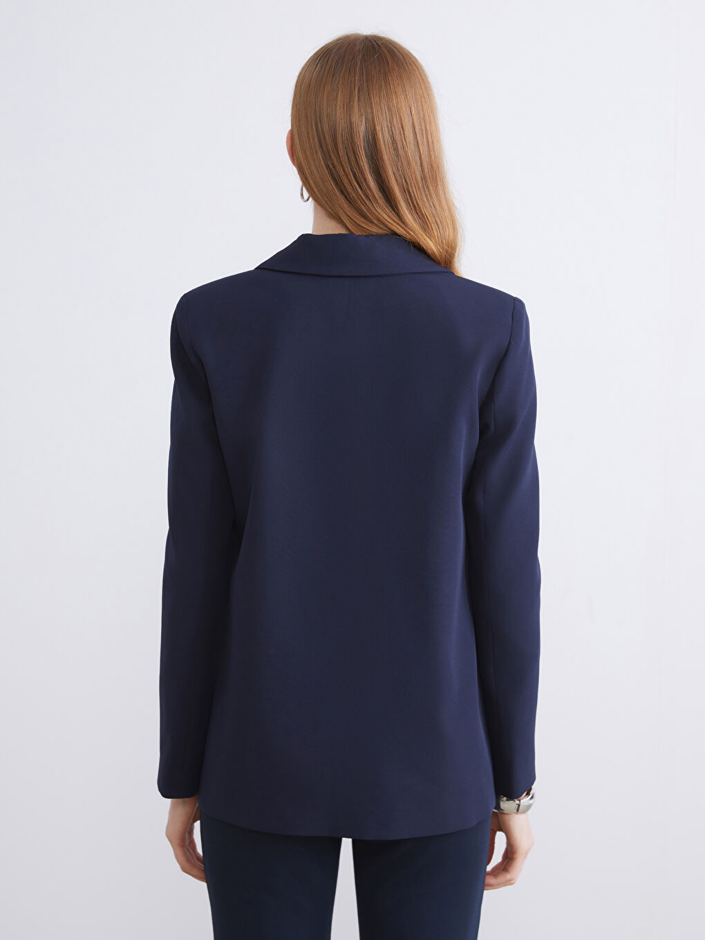 Lacivert Kadın Blazer Ceket-4